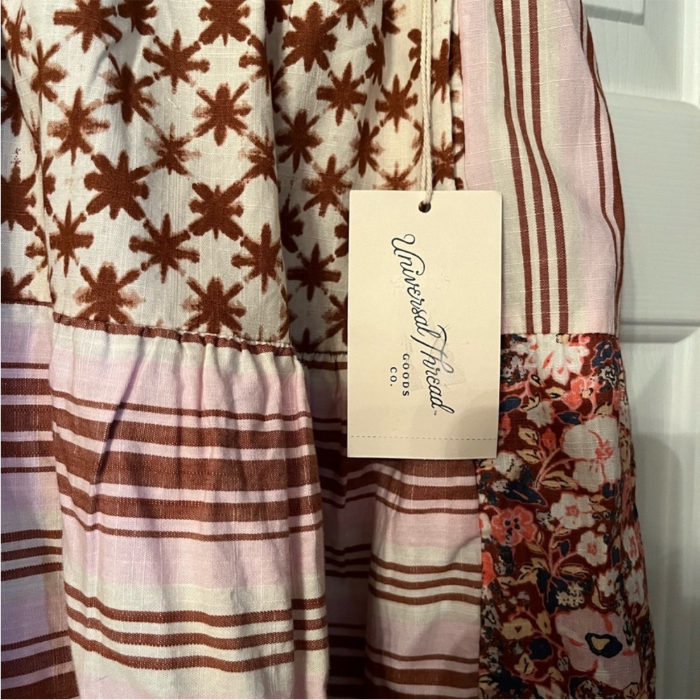 Universal Thread Floral and Striped Skirt